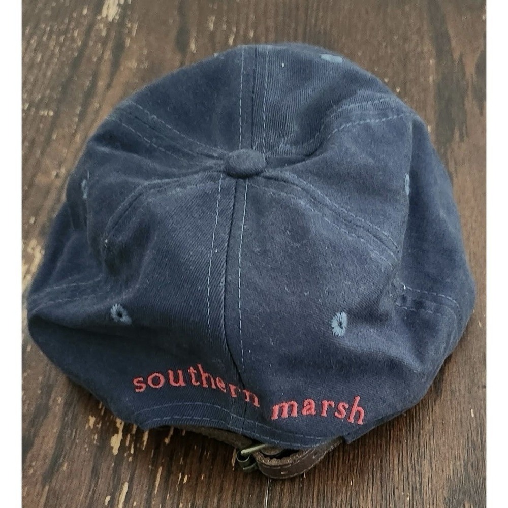 Southern Marsh Hat Duck Logo Navy Adjustable Baseball Cap Preppy Outdoors Hunt